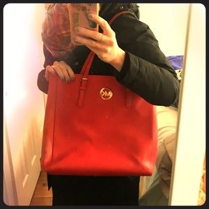 Michael Kors coral tote